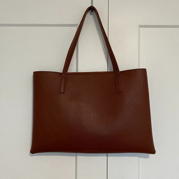 Vince Camuto Leather Pebble Shoulder Tote‎ Laptop Bag - Picture 2 of 5